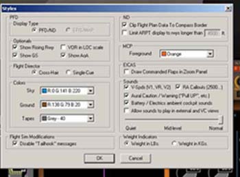 Menu - Styles od PMDG -600, -700.
